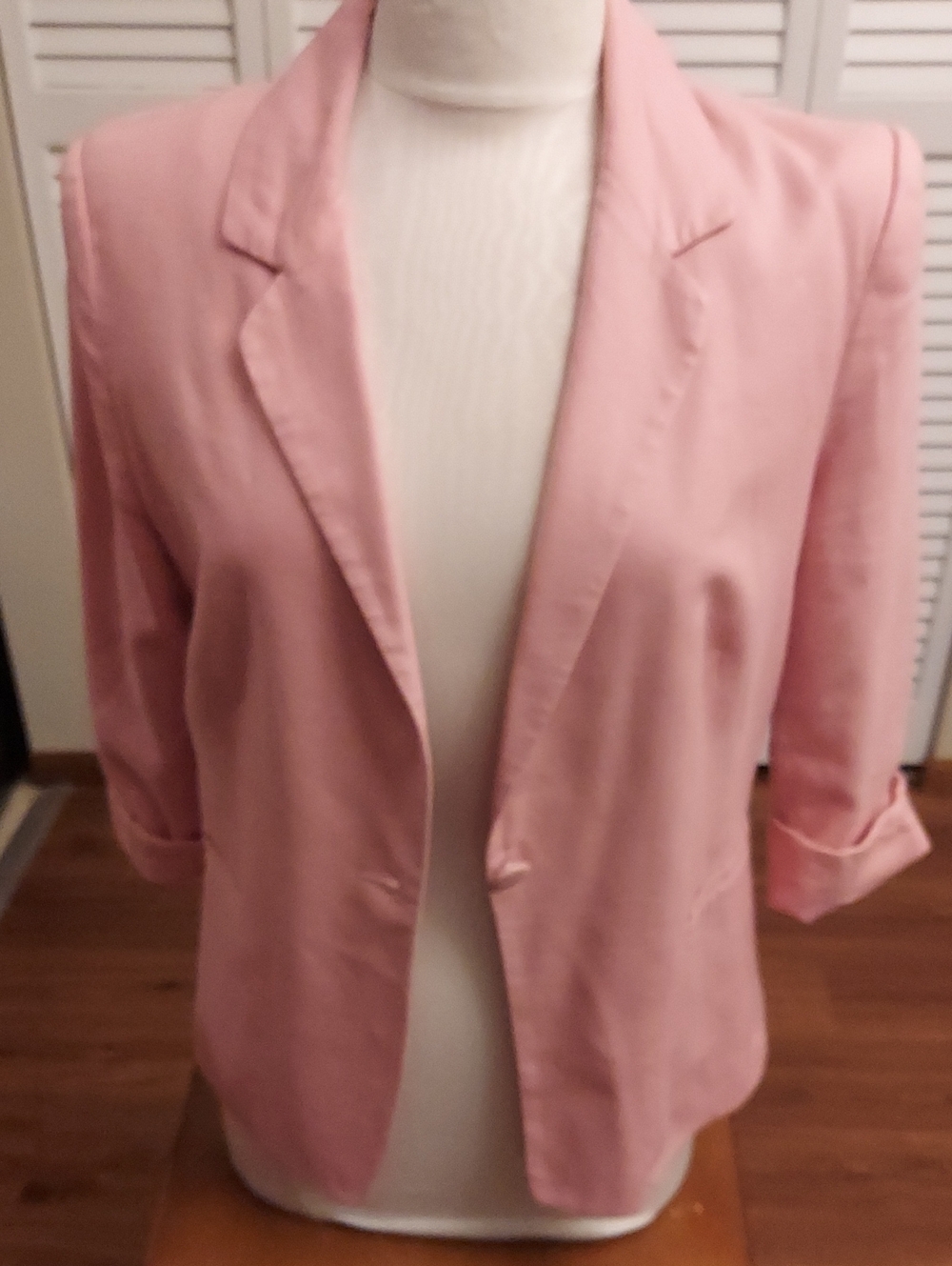 Jules & Leopold Soft Pink Open-Front Blazer